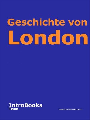 cover image of Geschichte von London